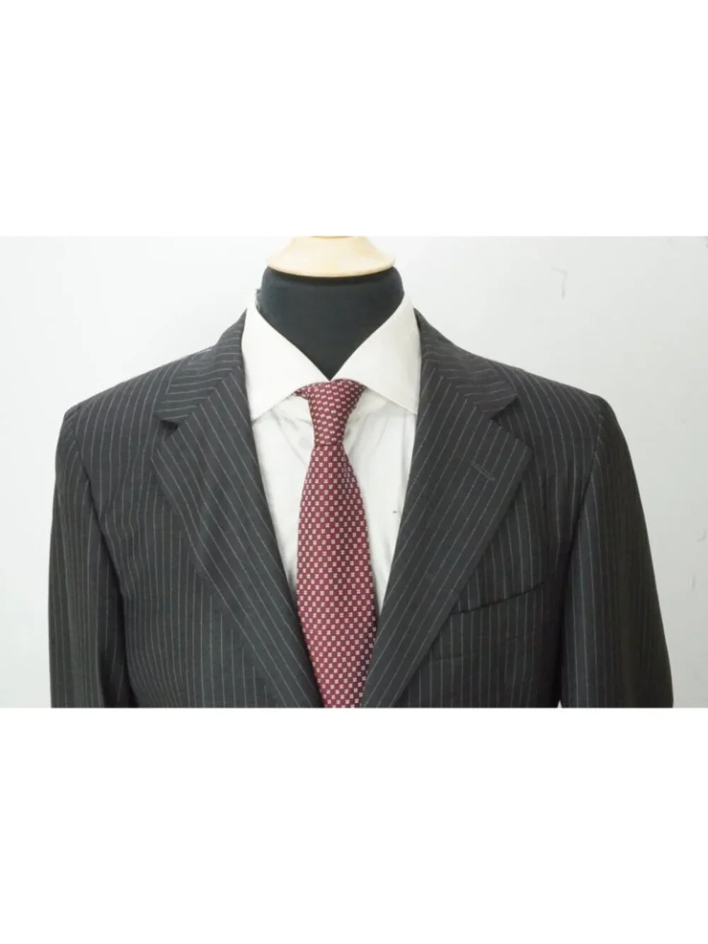 Sartoria Partenopea Charcoal Striped 2 Pc Suit Jacket Pant 50 EU NEW